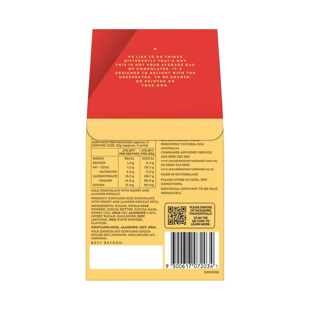Toblerone Swiss Milk Chocolate With Honey And Almond Nougat - 120g