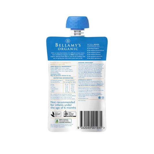 Bellamy's Organic Banana Custard With Flaxseed 6 + Months - 120g