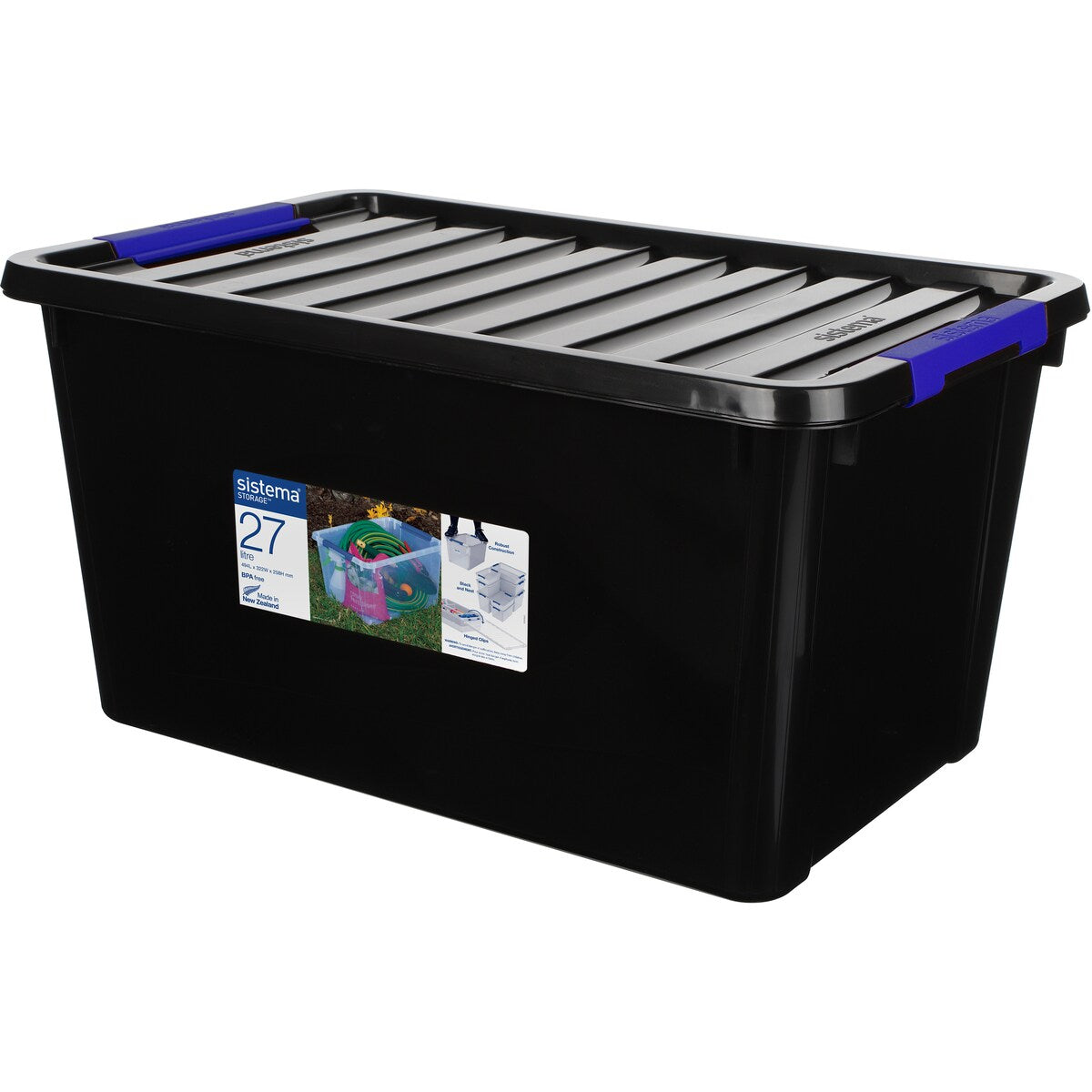 Sistema Storage With Lid 27l Assorted Each