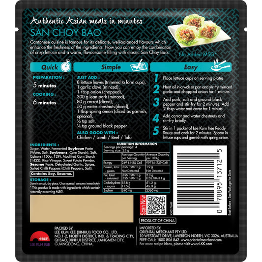 Lee Kum Kee Ready Sauce San Choy Bao 100g