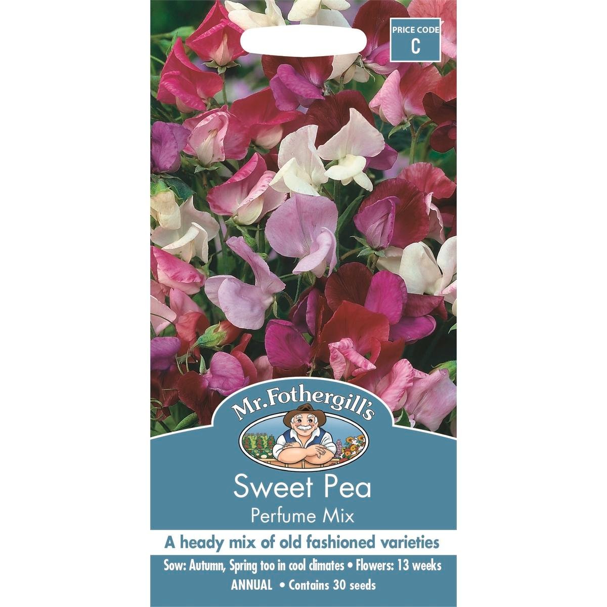 Mr Fothergill Sweet Pea Seeds - 30g - Hardy - Scented Flowers