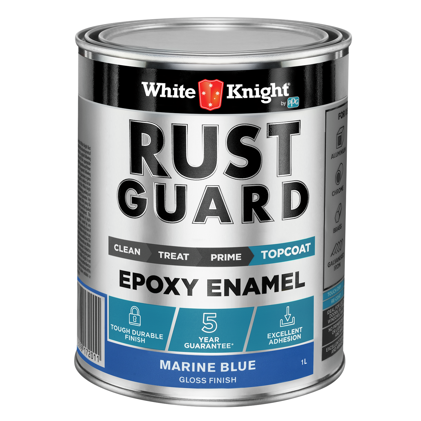 White Knight Rust Guard Epoxy Enamel Paint - 1L - Marine Blue