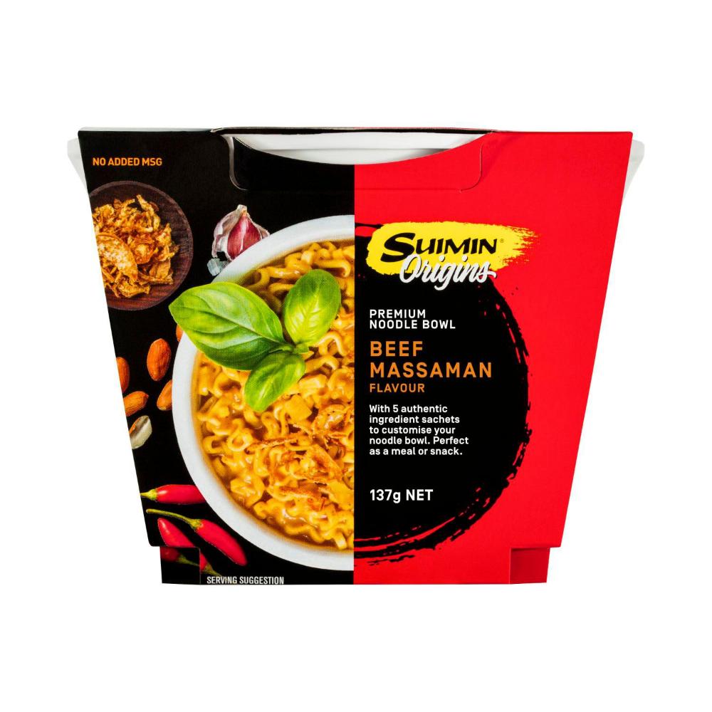Suimin Origins Beef Massaman Noodle Bowl - 137g