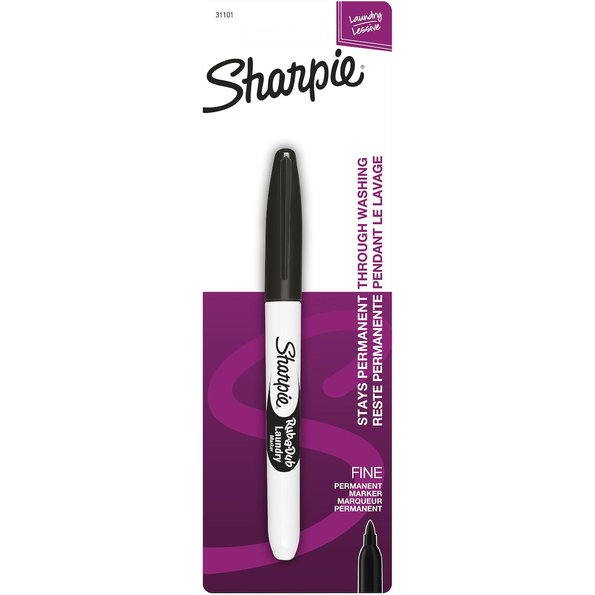 Sharpie Rub A Dub Laundry Marker Black Each