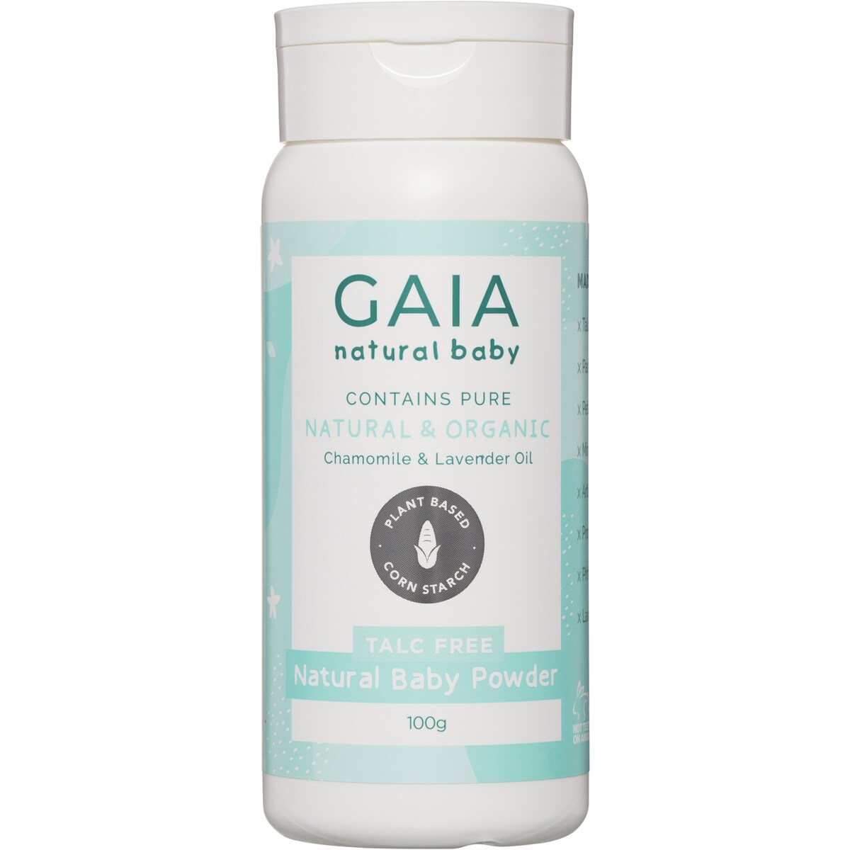 Gaia Talc Free Natural Baby Powder 100g