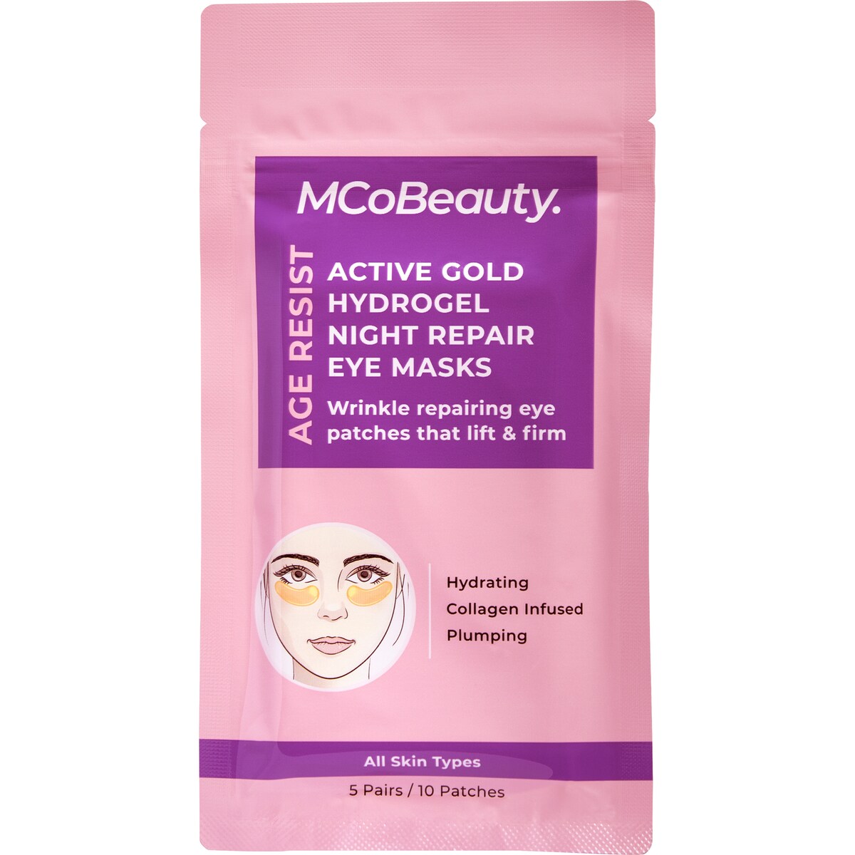 Mcobeauty Age Resist Active Gold Hydrogel Eye Patches 5 Pack