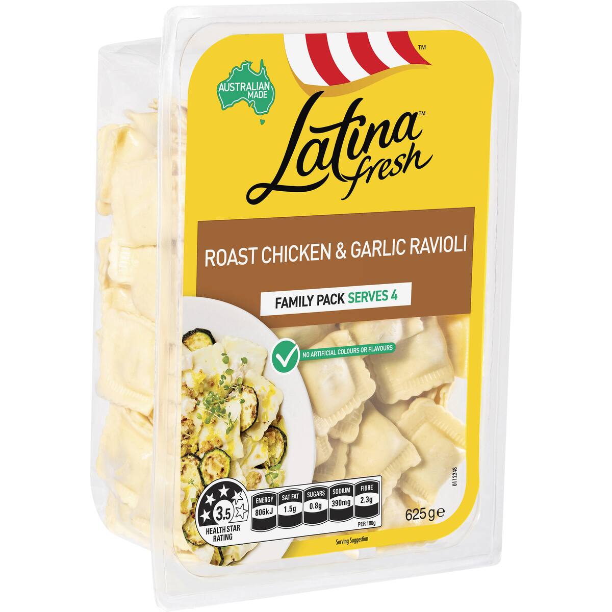 Latina Fresh Roast Chicken & Garlic Ravioli Pasta 625g