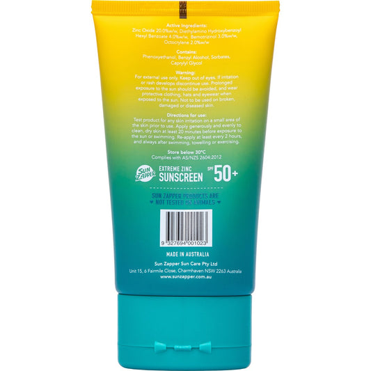 Sun Zapper Extreme Zinc Sunscreen Spf 50+ 90ml