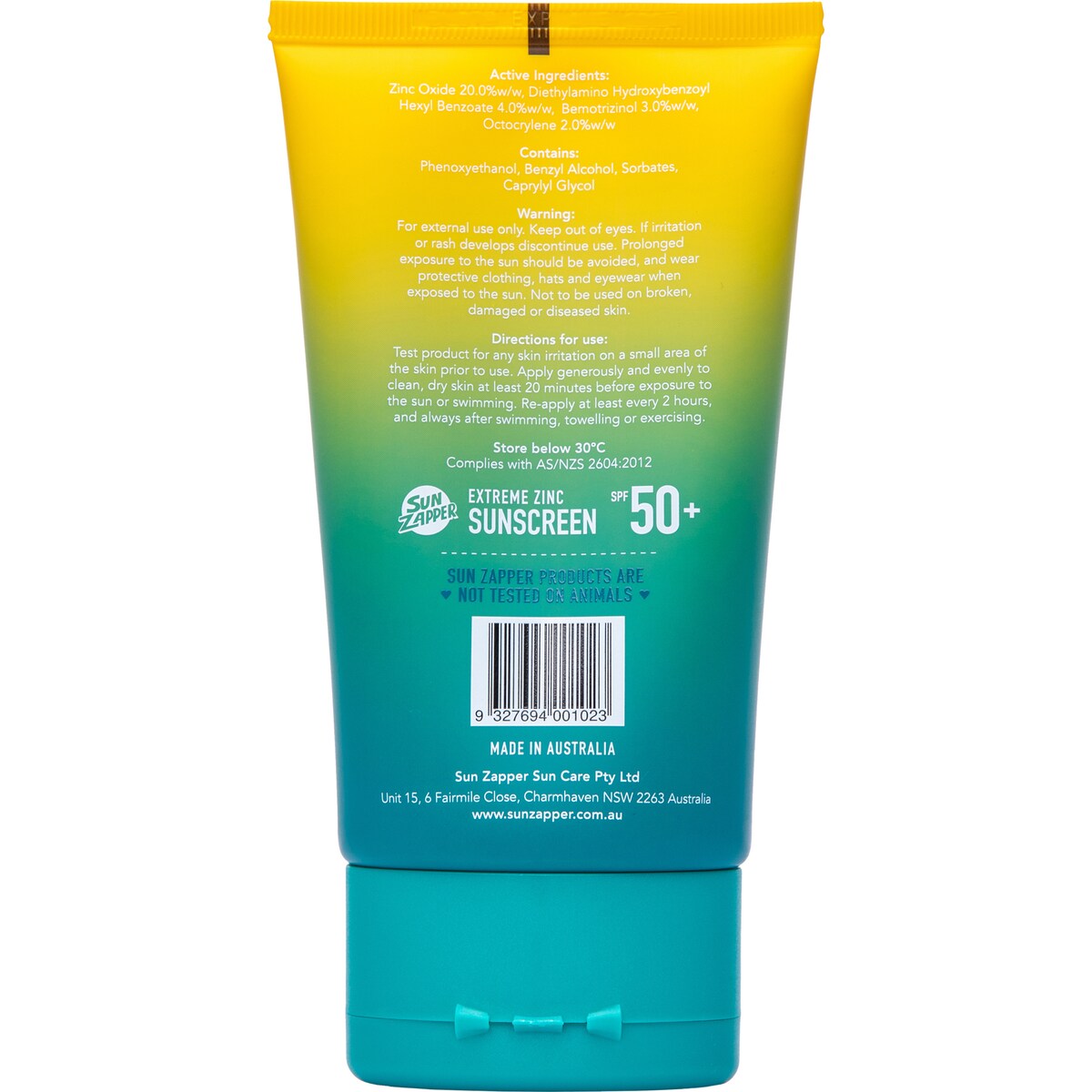 Sun Zapper Extreme Zinc Sunscreen Spf 50+ 90ml