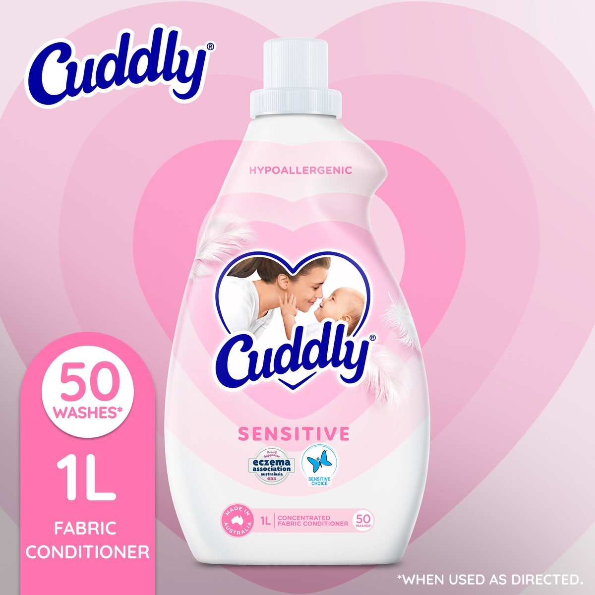 Cuddly Ultra Fabric Softener Sensitive 1L