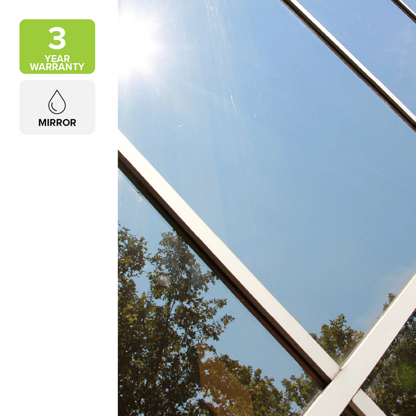 Pillar Mirror Tinted Window Film - 0.9 x 2m