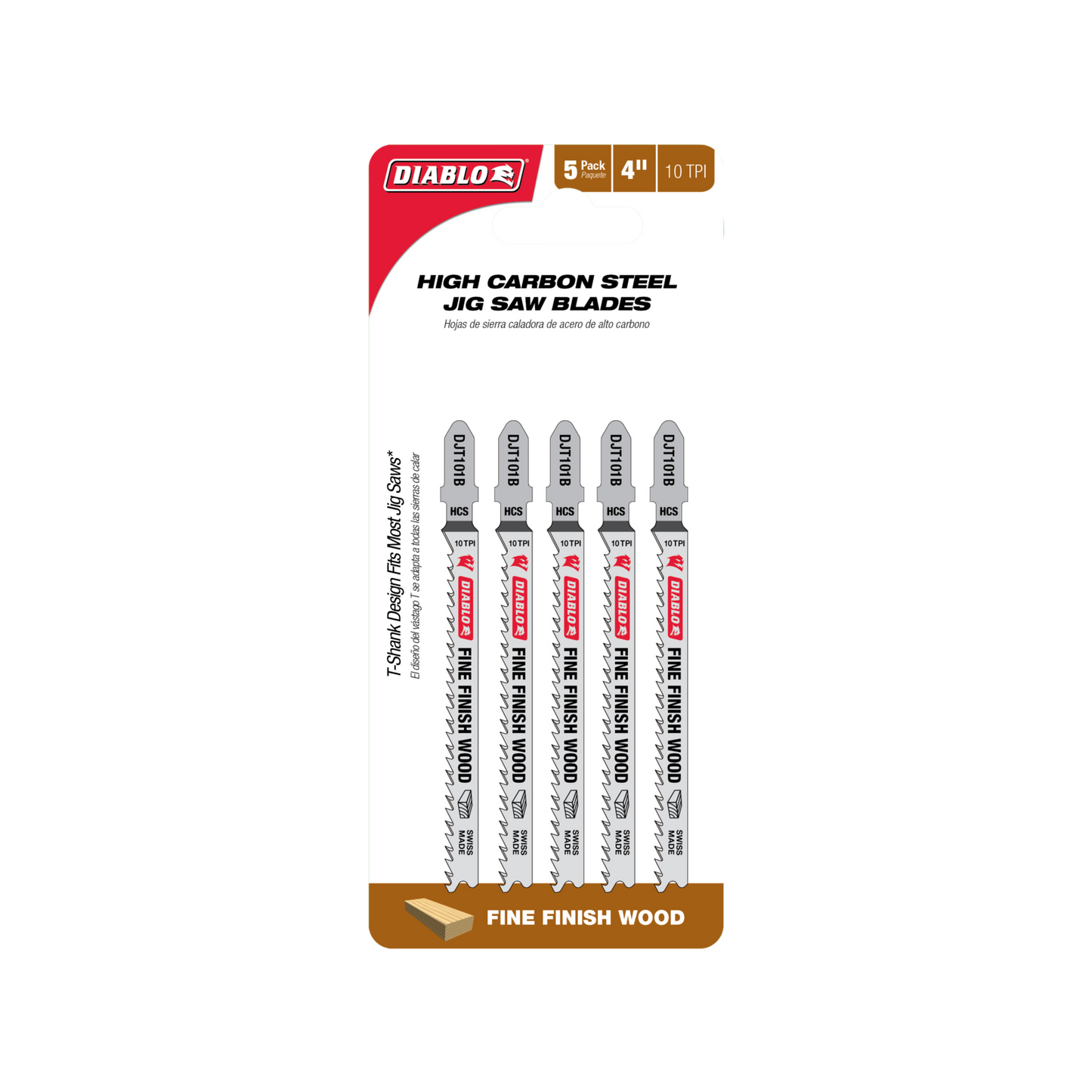 Diablo High Carbon Steel Jig Saw Blade - 100mm - 5 Pack