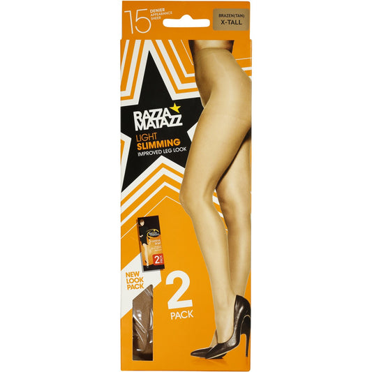 Razzamatazz Pantyhose Control Brazen X-tall 2 Pack