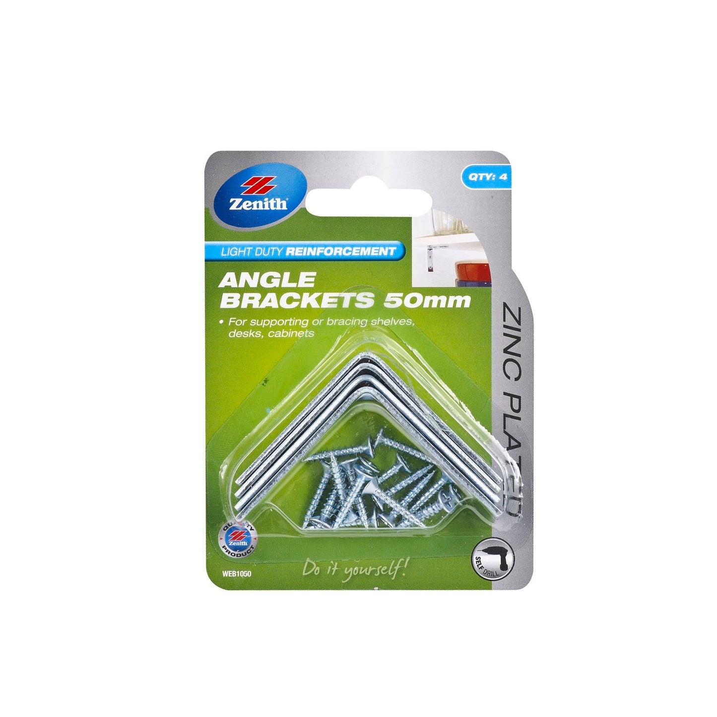 Zenith Angle Brackets - 50mm - 4 Pack