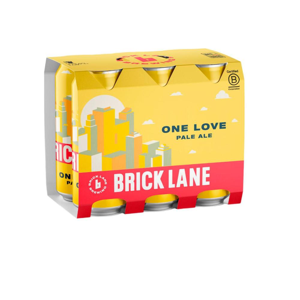 Brick Lane One Love Pale Ale Can 355ml - 6 Pack