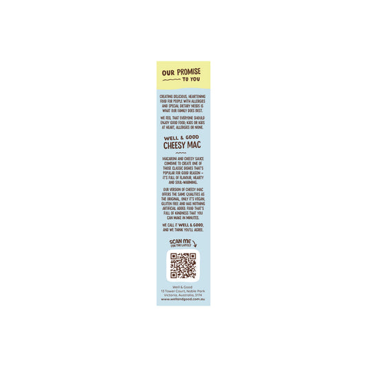 Well & Good Traditional Cheddar Flavour Vegan Cheesy Mac - 110g