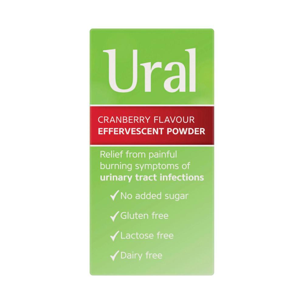 Ural Sugar Free Cranberry 20 Effervescent Powder Sachets - 1 pack