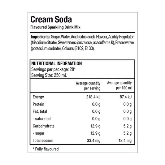 Sodastream assics Cream Soda Flavoured Sparkling Drink Mix - 440mL