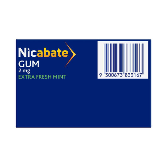 Nicabate Quit Smoking Chewing Gum Regular Strength 2mg Nicotine - 200 pack