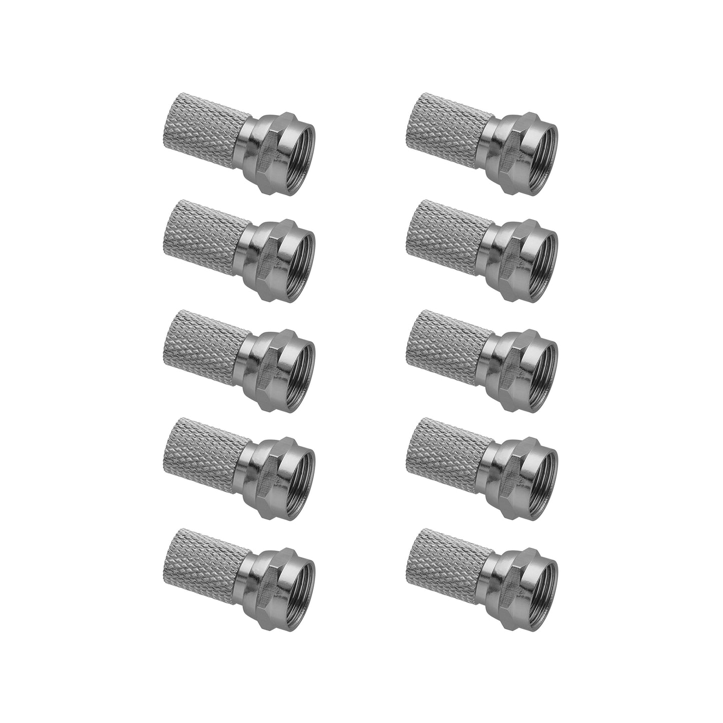 Antsig F59 Twist-On Plug RG6 Cable - 10 Pack