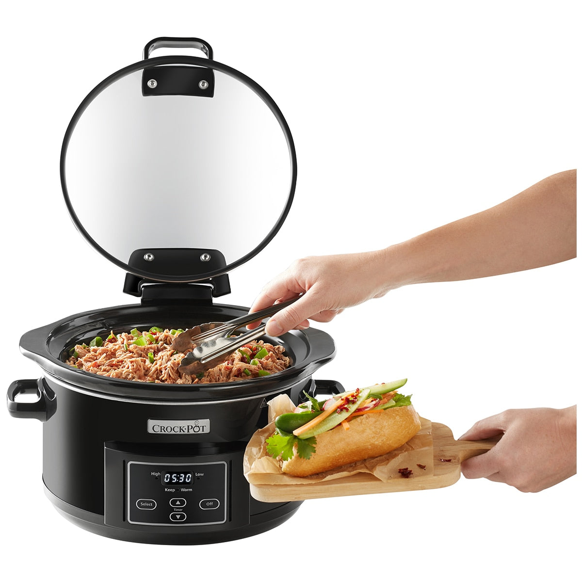 Crock-Pot Digital Hinged Lid One Pot Cooker CHP550 Stainless 4.7L
