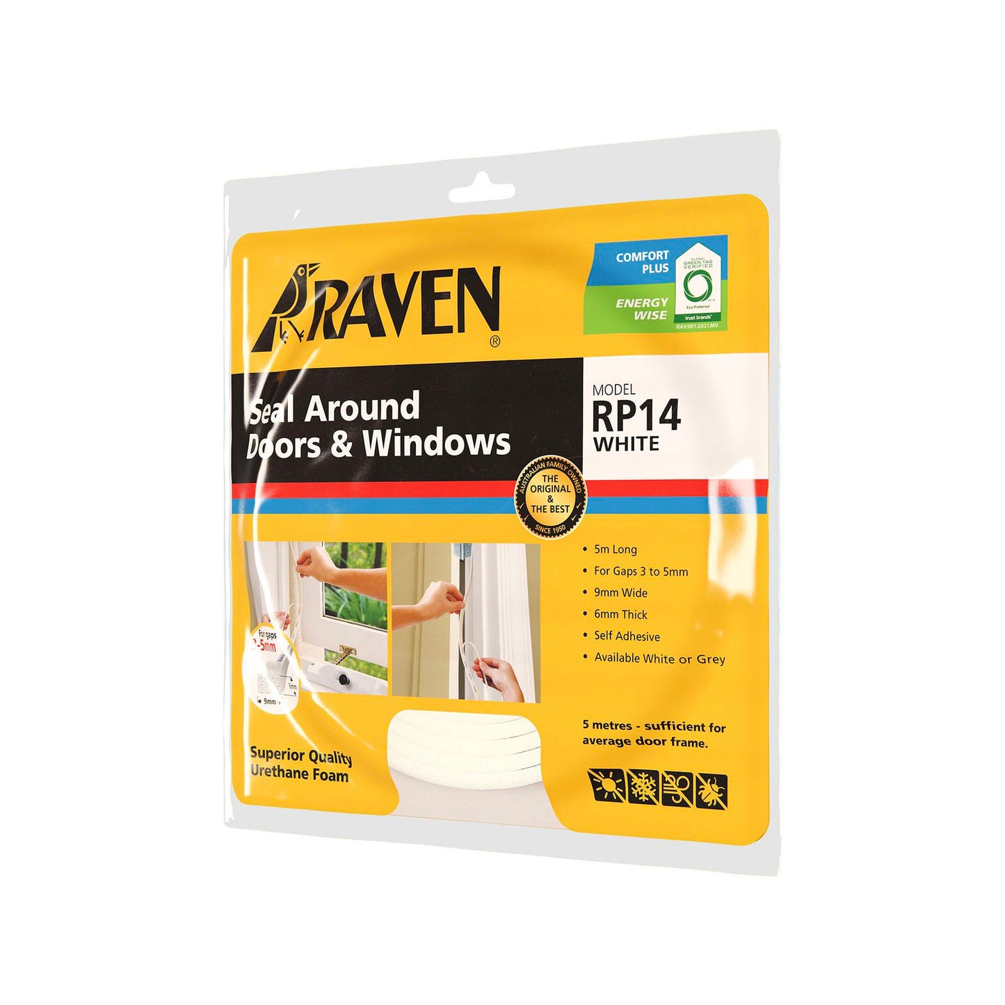 Raven Weather Strip - 5000mm - White
