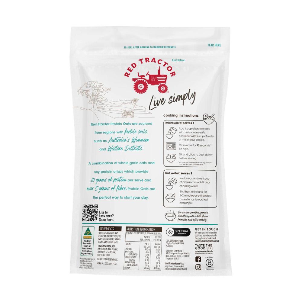 Red Tractor Protein Instant Oats Original - 750g