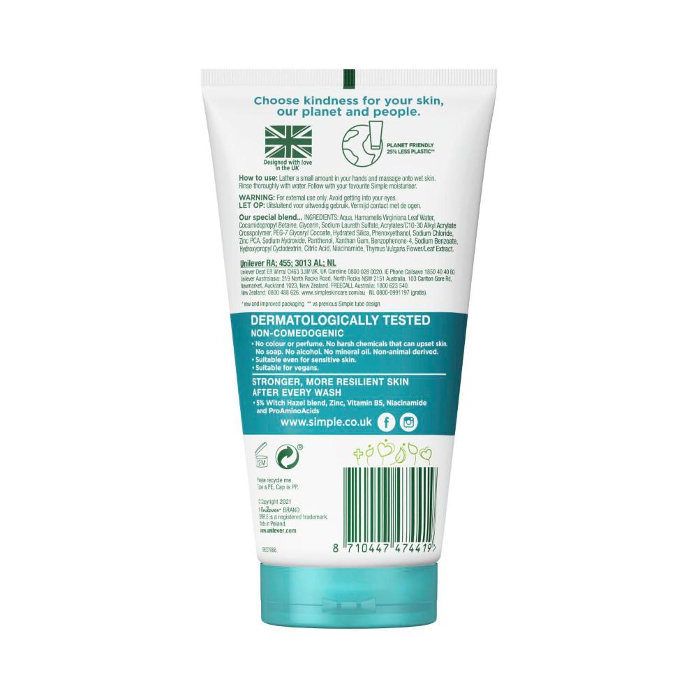 Simple eansing Facial Wash Gel Daily Skin Detox Purifying - 150mL