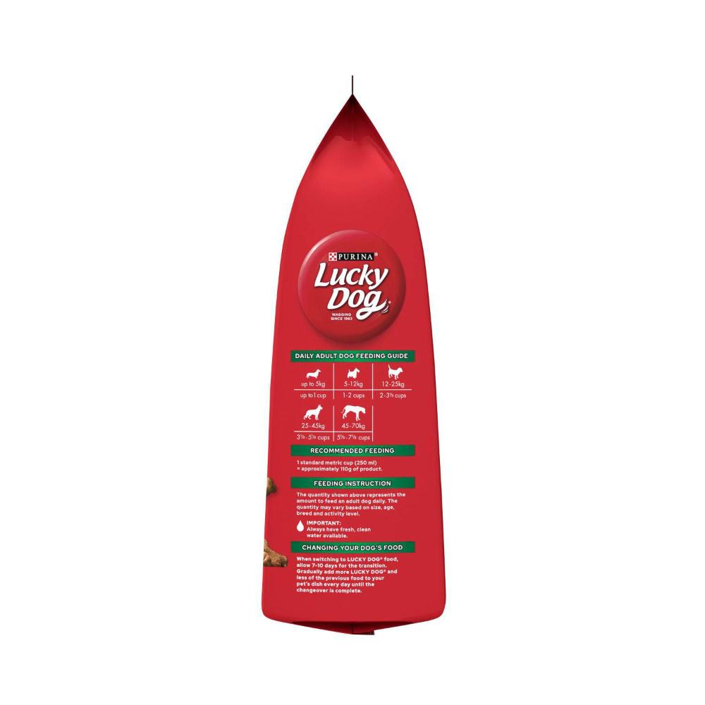 Purina Lucky Dog Dry Minced Beef, Vegetable & Marrowbone Flavour Dog Food - 3Kg