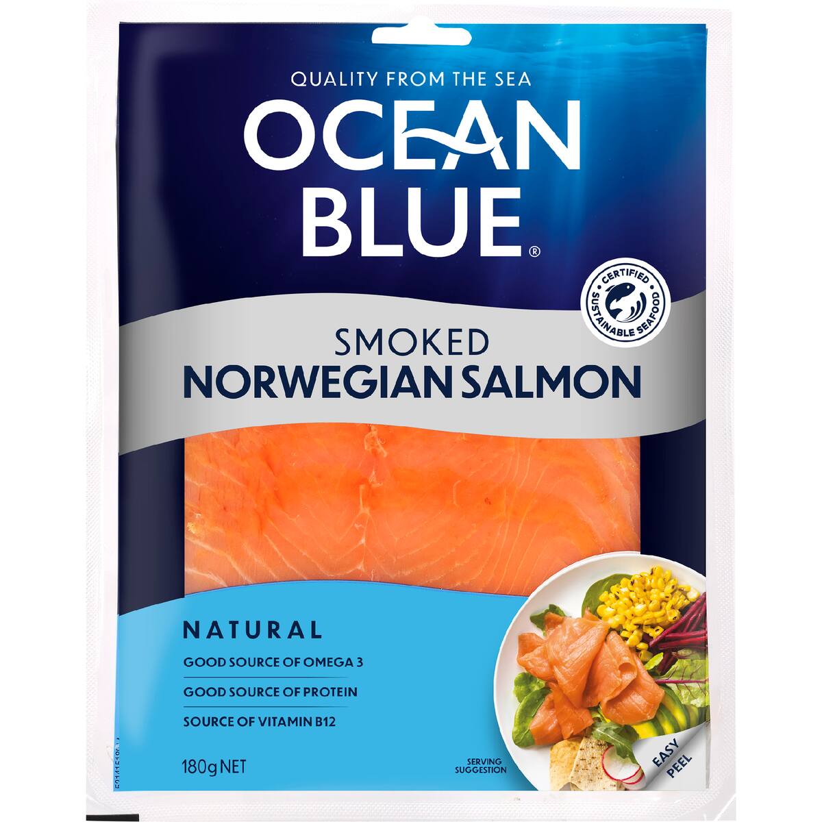 Ocean Blue Smoked Salmon 180g