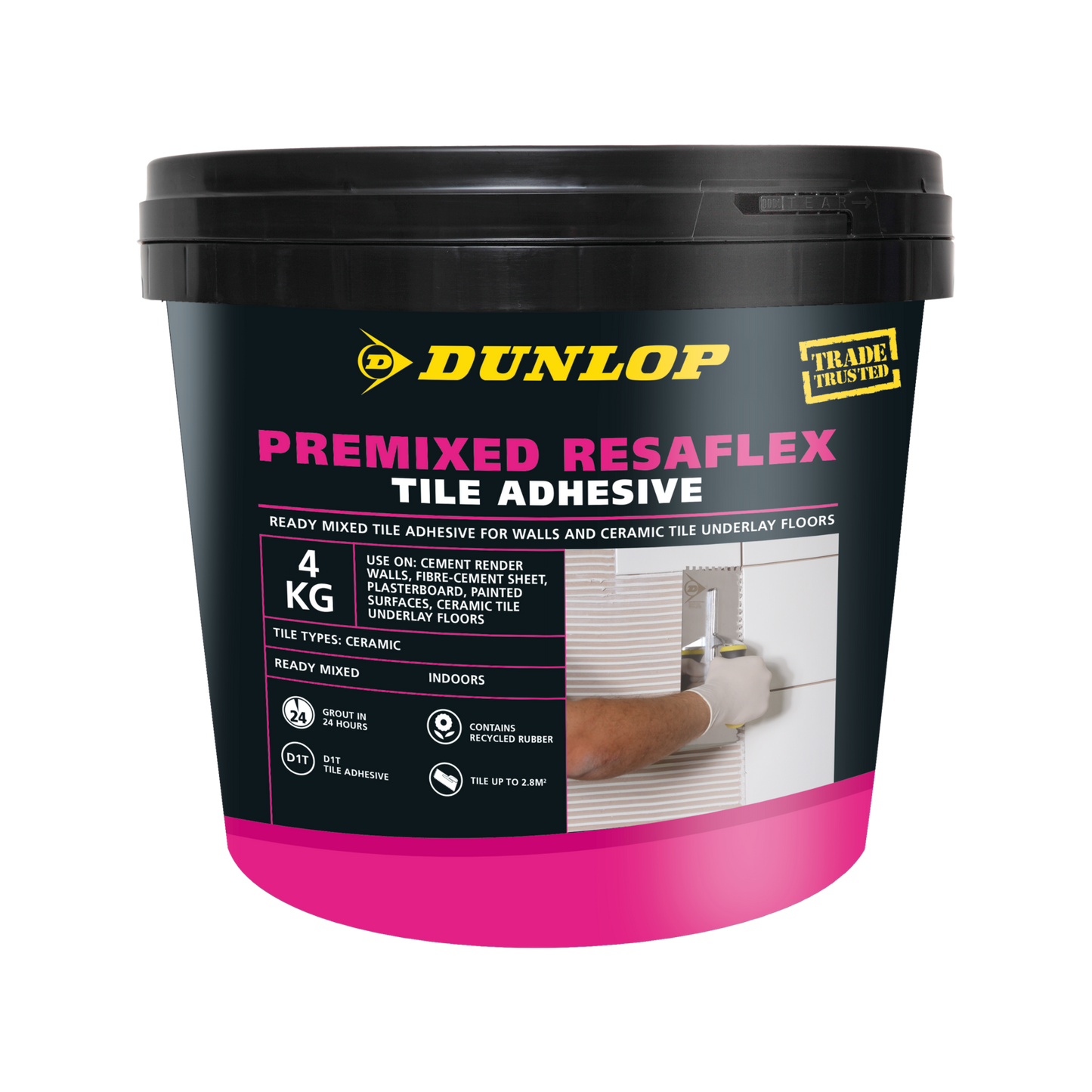 Dunlop Premixed Resaflex Tile Adhesive - 4kg