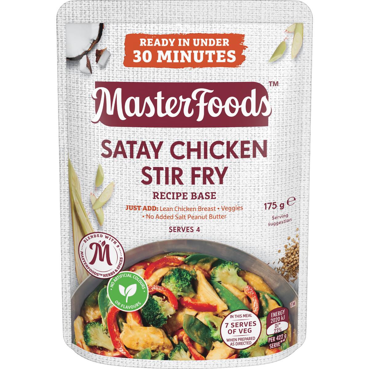 Masterfoods Satay Chicken Stir Fry Recipe Base 175g