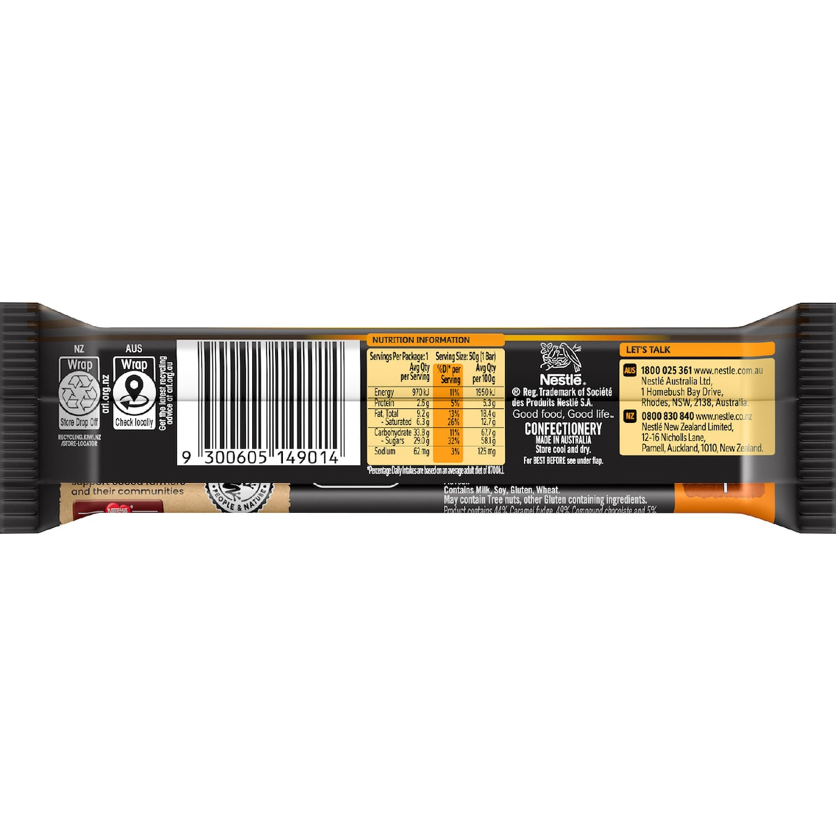 Chokito Caramel Milk Chocolate Bar 50g