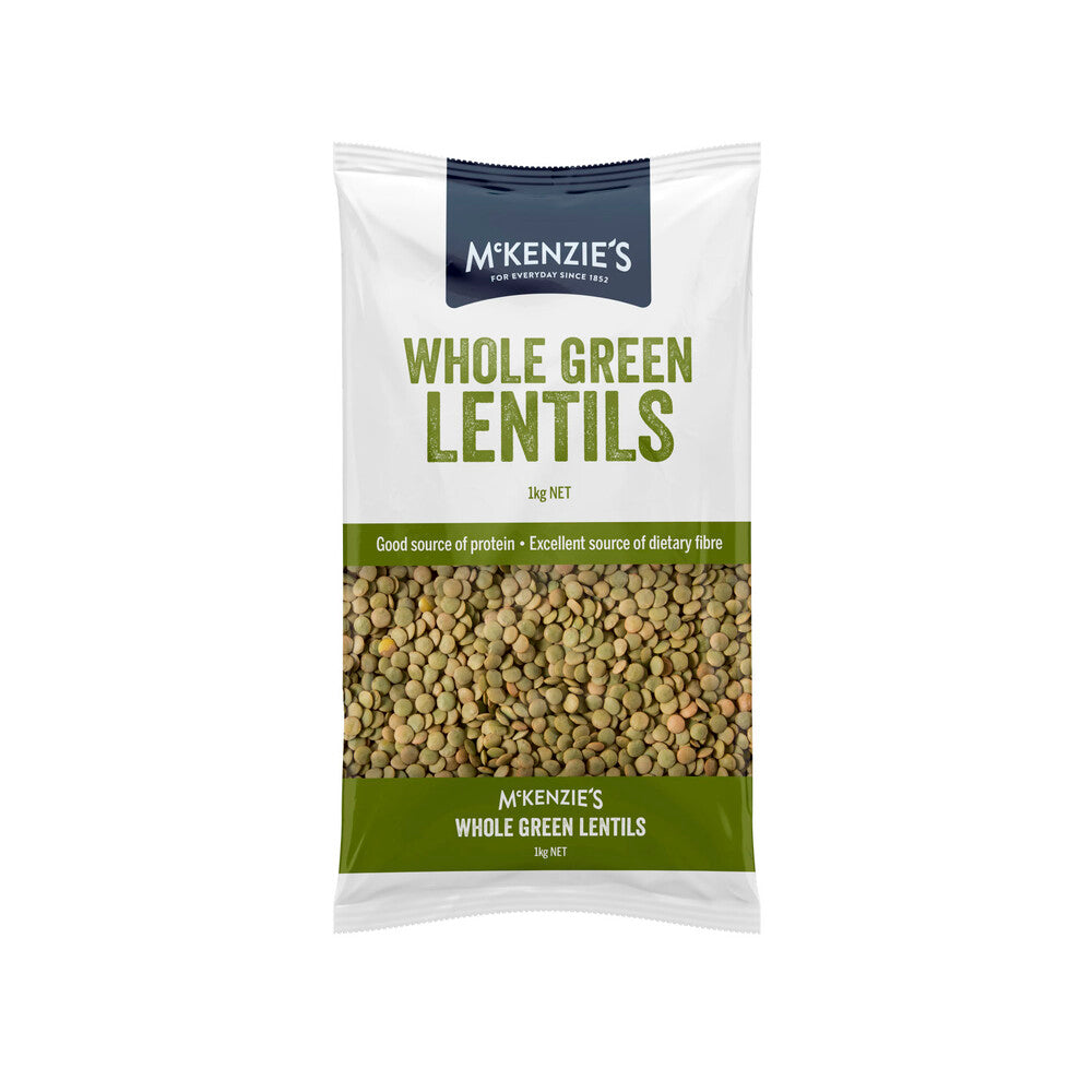 Mckenzie's Whole Green Lentils - 1kg