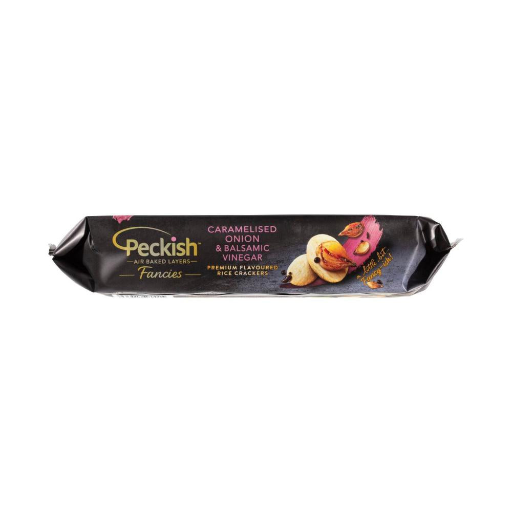 Peckish Fancies Rice Crackers Caramelised Onion - 90g