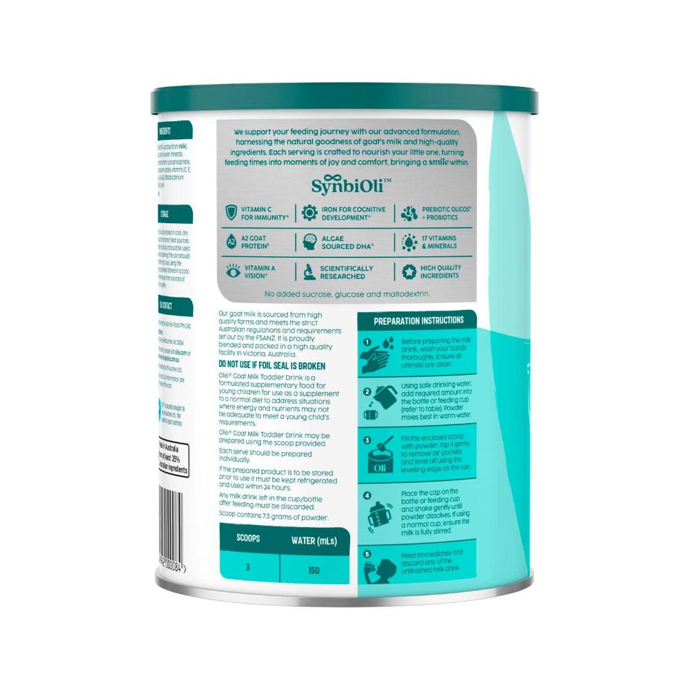 Oli6 Stage 3 Goat Milk Toddler Drink 1-3 Years - 800g