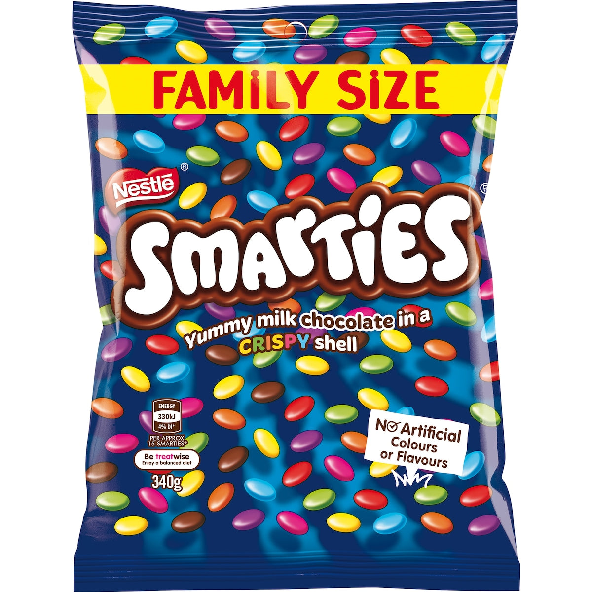Smarties Milk Chocolate Family Size Bag 340g