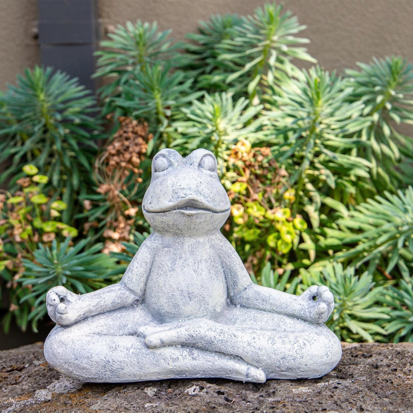 Northcote Pottery Yoga Frog Garden Statue - 31 x 22.5cm