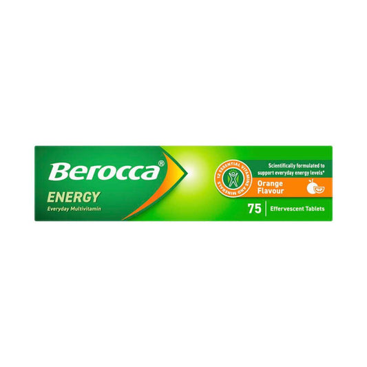 Berocca Energy Vitamin B & C Orange Flavour Effervescent Tablets 75 Value Pack - 1 pack