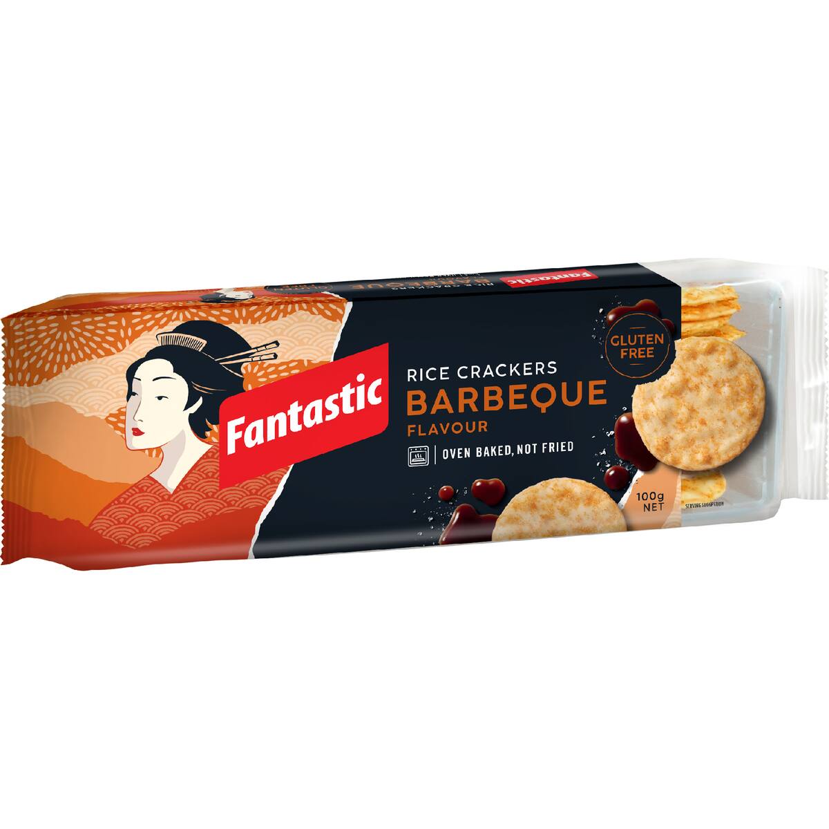 Fantastic Rice Crackers Bbq 100g