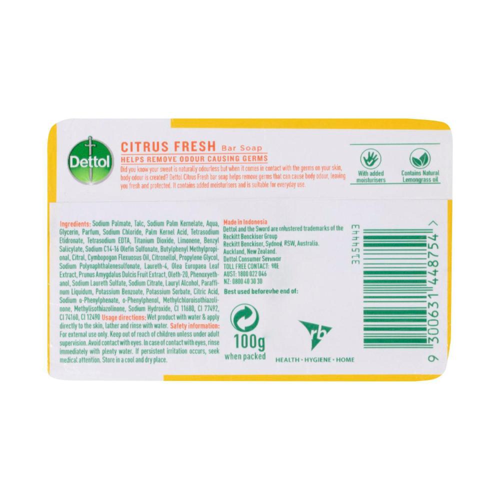 Dettol Soap Bar Citrus Fresh - 3 pack