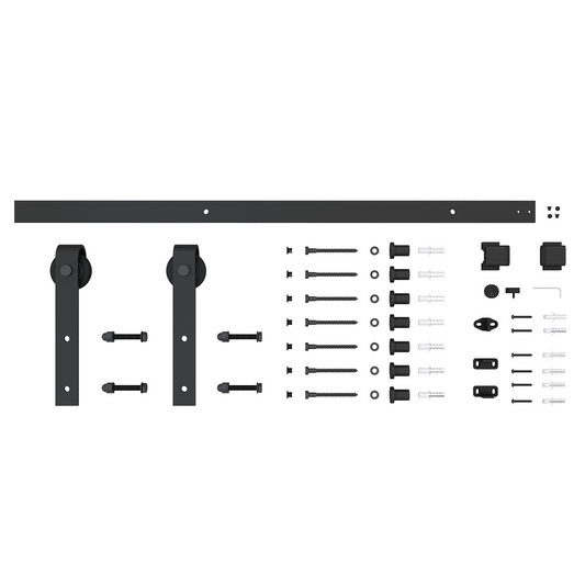 Rolltrak 3000 X 40 X 6MM BARN DOOR TRACK – SIDE MOUNT MATTE Black