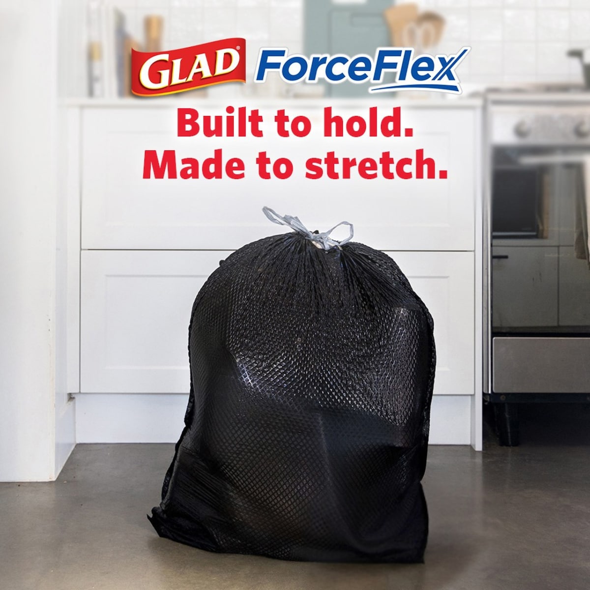 Glad Force Flex Drawstring 56l 20 Pack