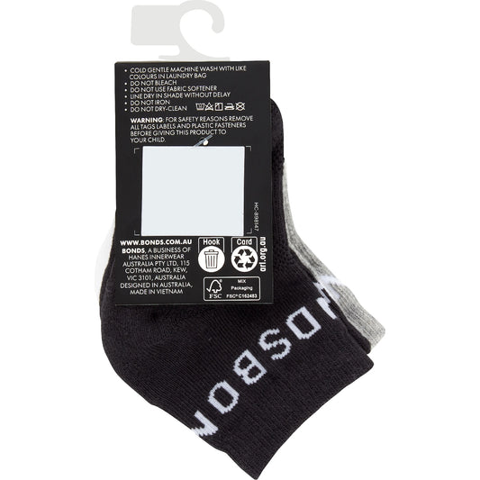 Bonds Baby Socks Sport Active Size 6-12m & 1-2y Assorted 3 Pack