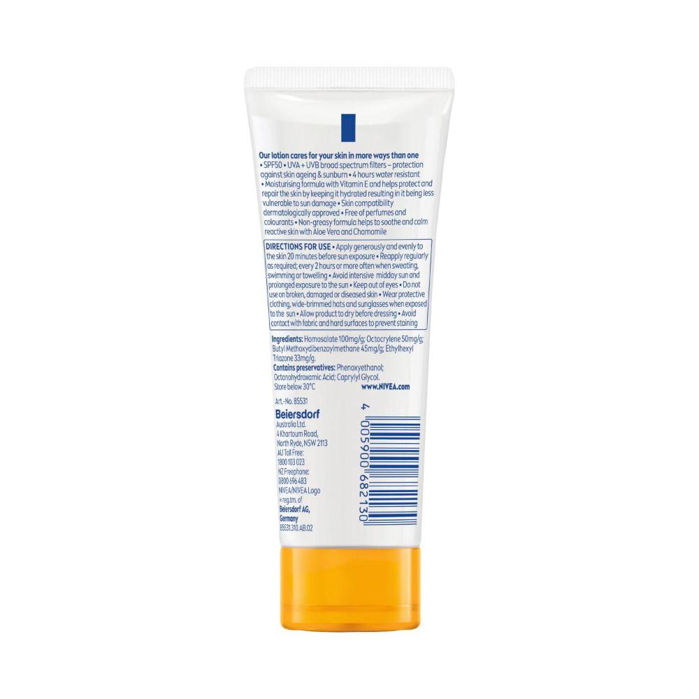 Nivea Sun Sensitive Protect Spf50 Sunscreen Lotion | 100mL