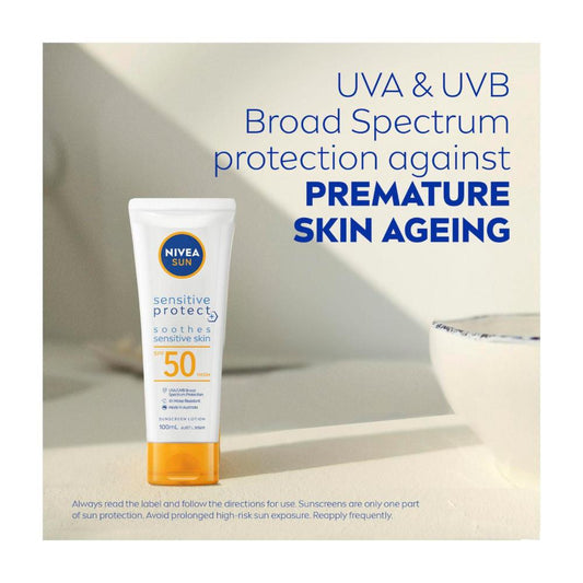 Nivea Sun Sensitive Protect SPF 50 Sunscreen Lotion - 100mL