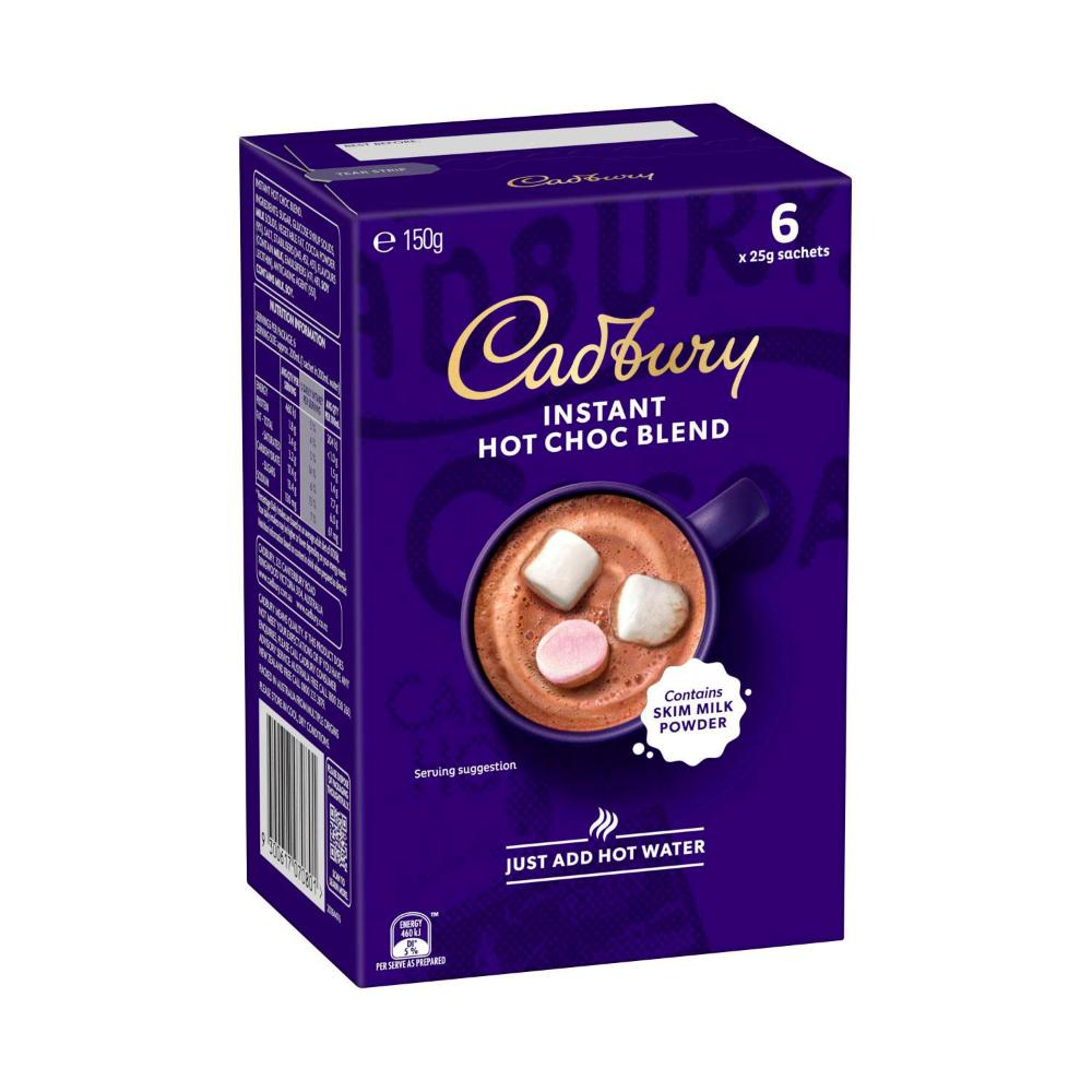 Cadbury Instant Hot Chocolate 150g - 6 Pack