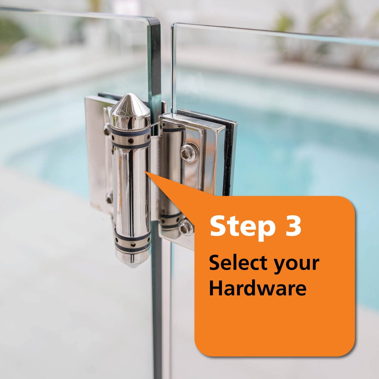 Protectoral Glass to Glass Hinge Set - 50mm
