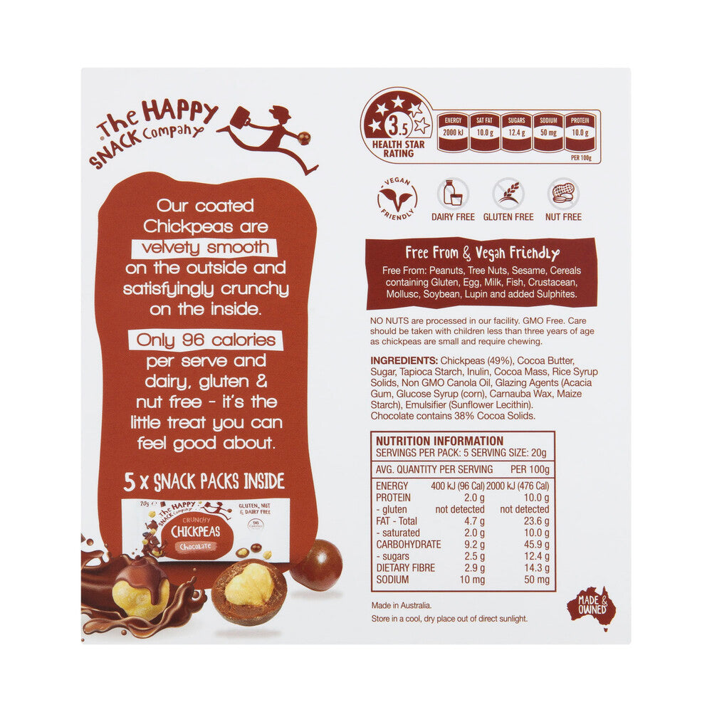 Happy Snack Company Chickpeas Chocolate 5x20g - 100g