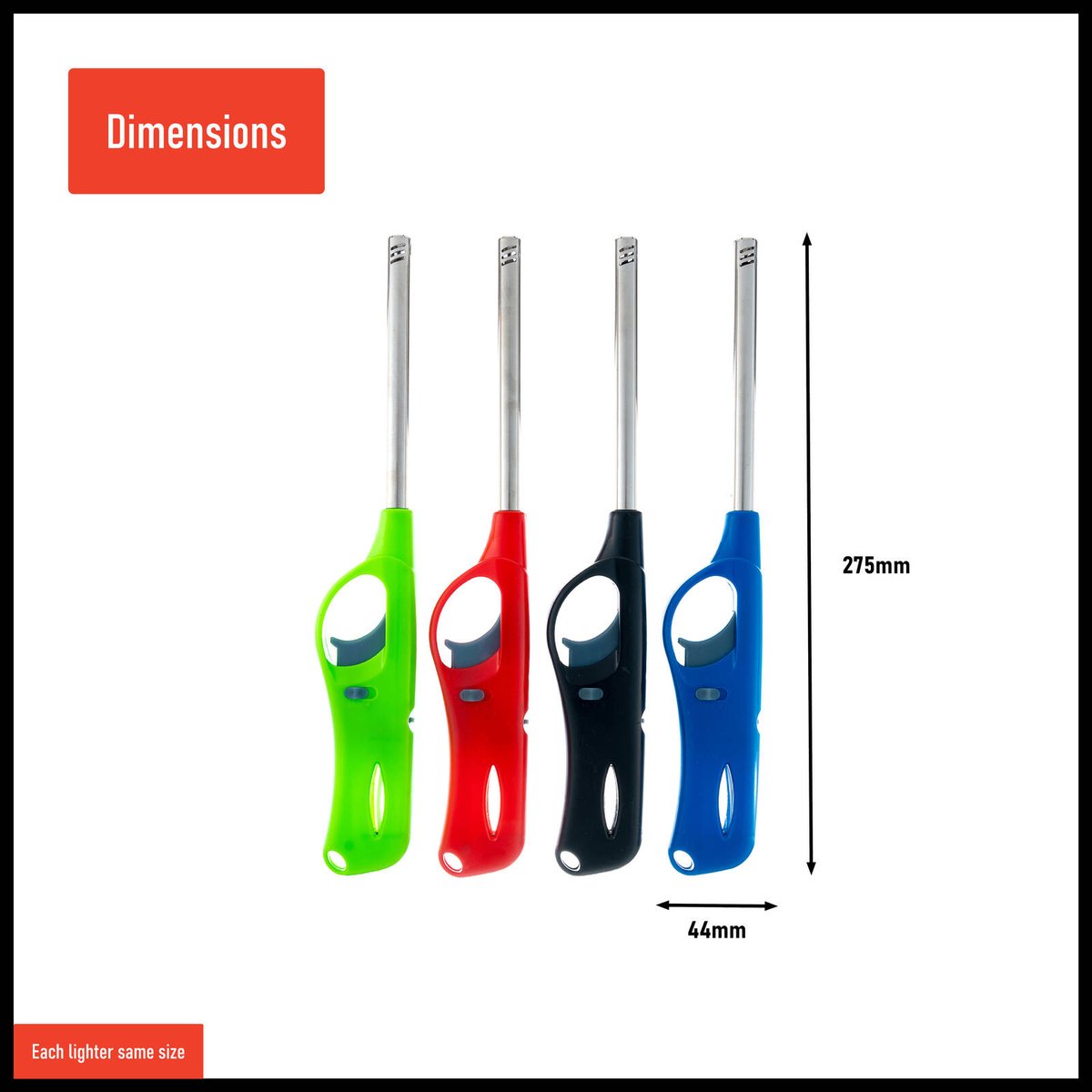 Firemate Ignition Gas Firelighters - 4 Pack - Adjustable Flame - ABS Plastic - Safe